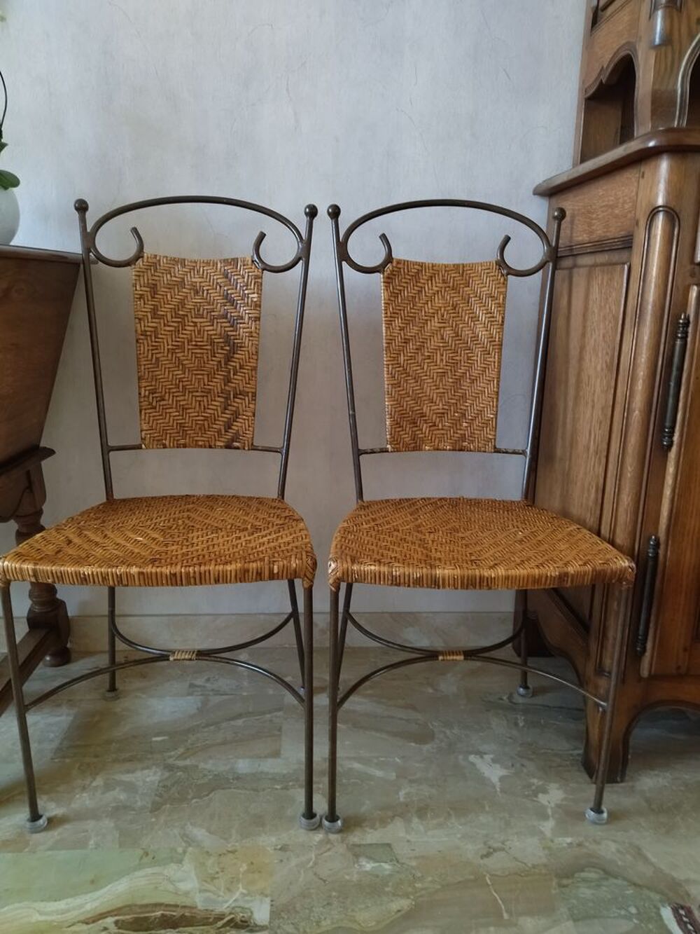 chaises en fer forg&eacute; Meubles