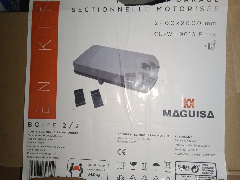 moteur de porte de garage pour porte sectionnelle Bricolage
