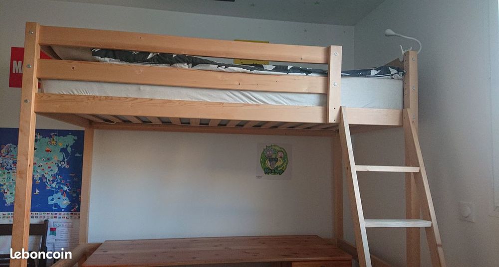 Mezzanine enfant 1 place en bois Meubles