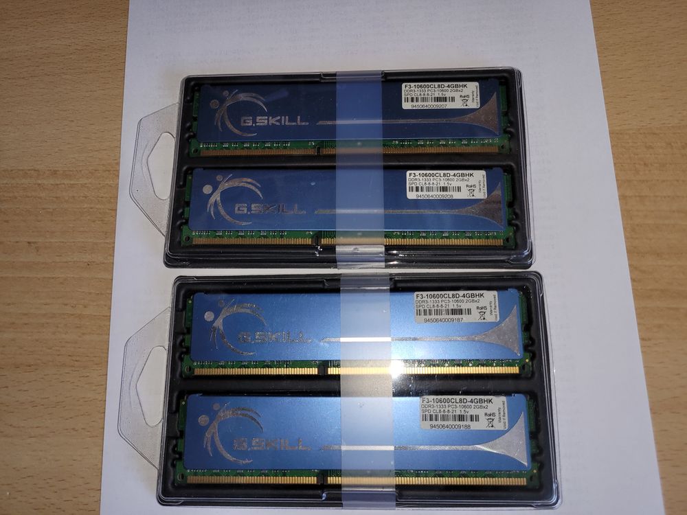 8GO M&eacute;moire DDR3 10600 CL8 G-Skill Matériel informatique