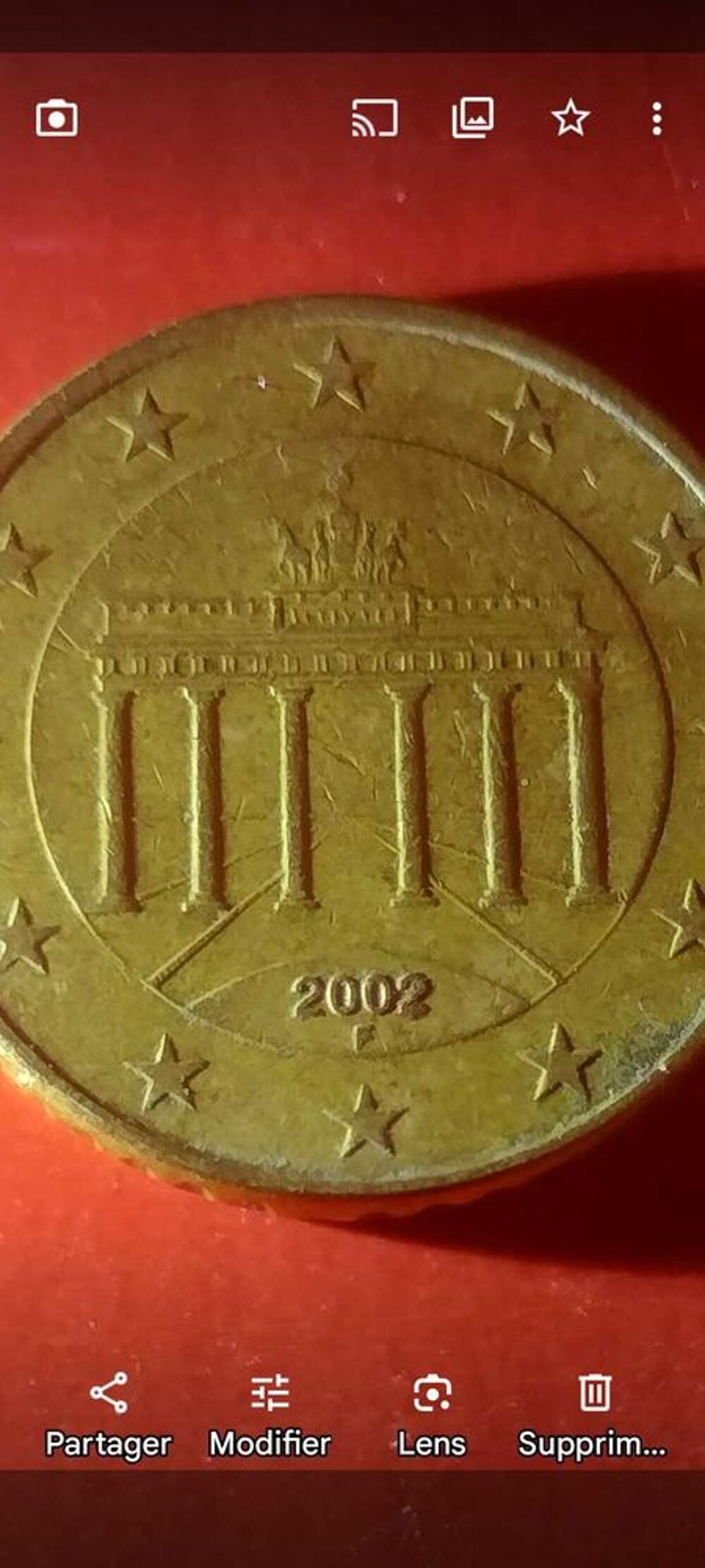 pi&egrave;ces de collection Allemagne 2002 faut&eacute; 