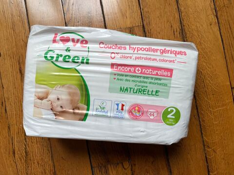 Love and Green T2  6 paquets par carton - 44 couches par paquet