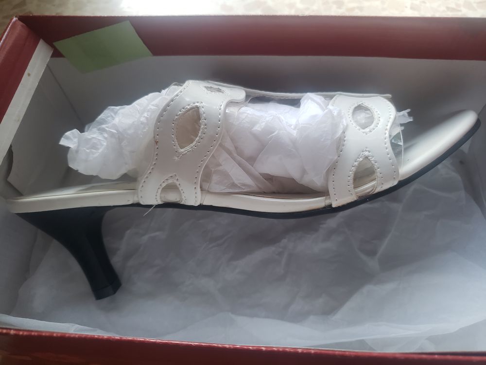 Chaussure &agrave; talon &eacute;t&eacute; - blanc Chaussures