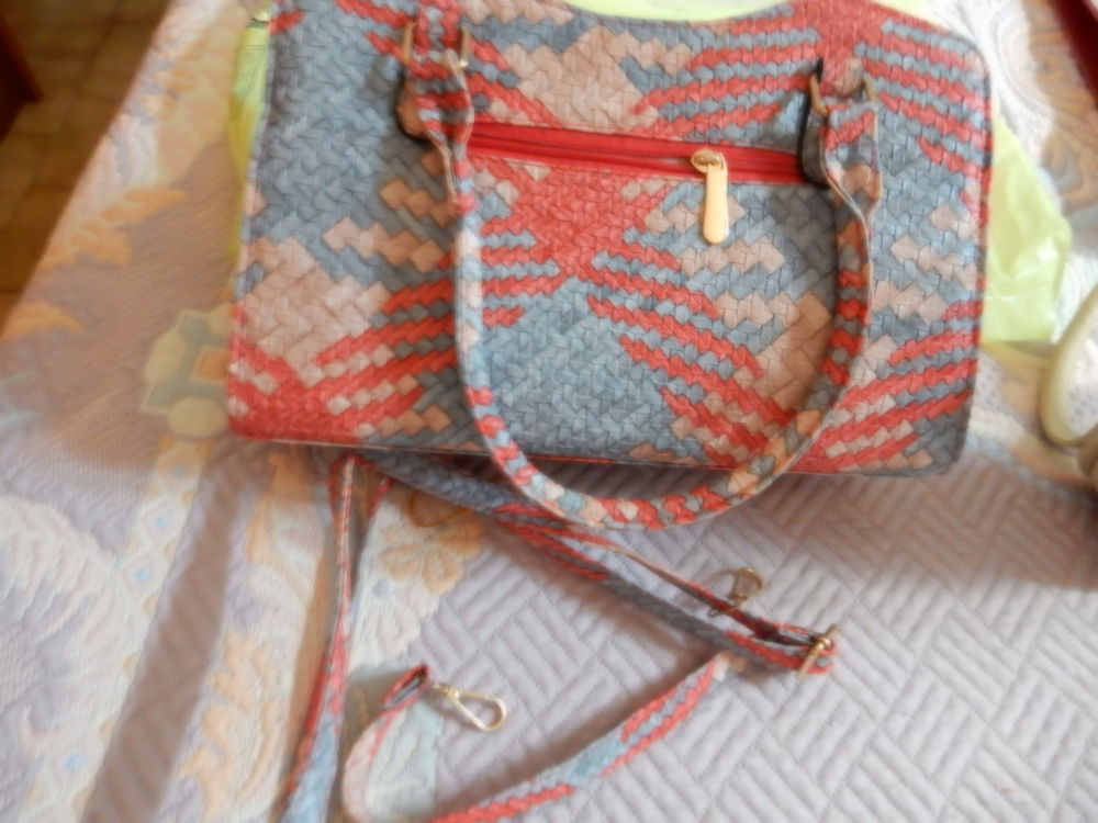 sac multicolore tress&eacute; Maroquinerie