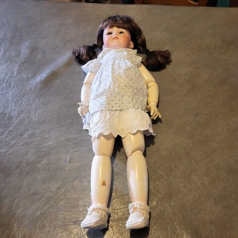 poupée ancienne tête porcelaine signé 90 La Farlède (83)