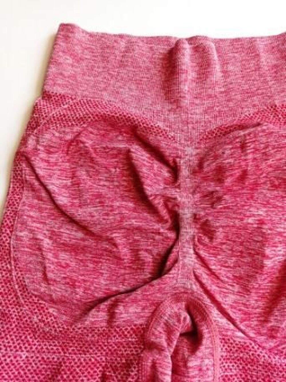 Short de Sport Taille Haute Push Up Rose Saumon S/M Vêtements