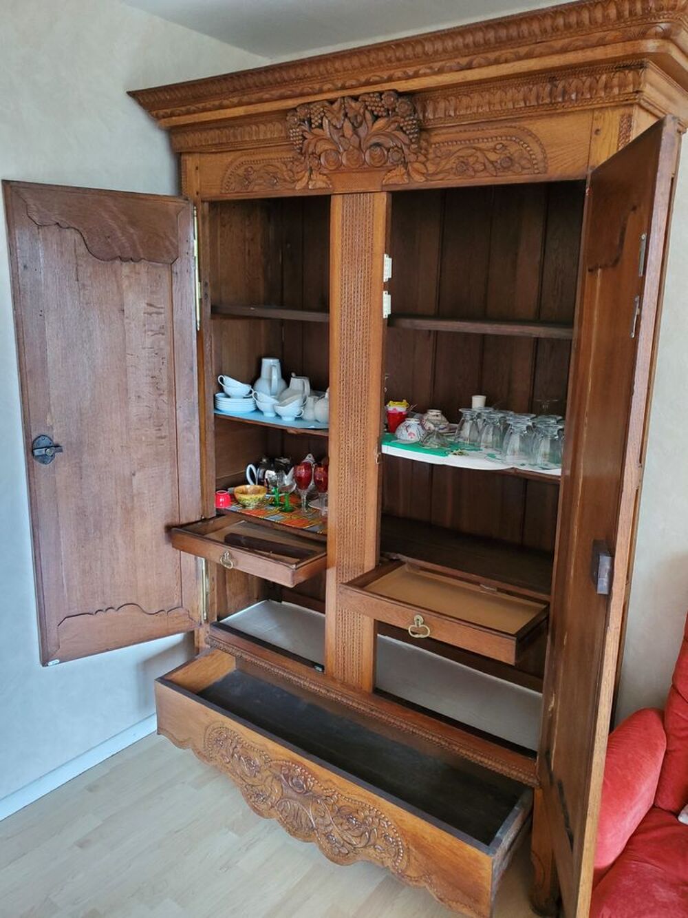 Armoire normande mariage d&eacute;but 18&egrave;me Meubles