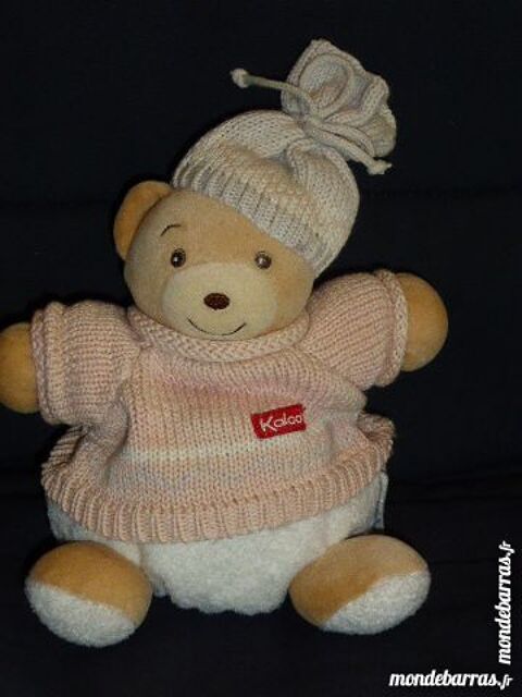 Doudou OURS beige KaLOO - Bonnet gris pull rose 7 Rueil-Malmaison (92)