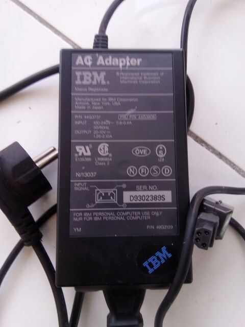 AC Adapter IBM-Alimentation IBM P/N 44G3737 8 Vallauris (06)
