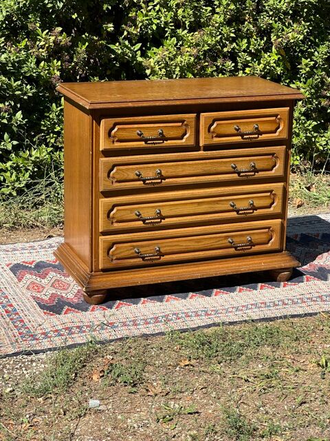 Commode en bois avec 5 tiroirs 85 Les Milles (13)