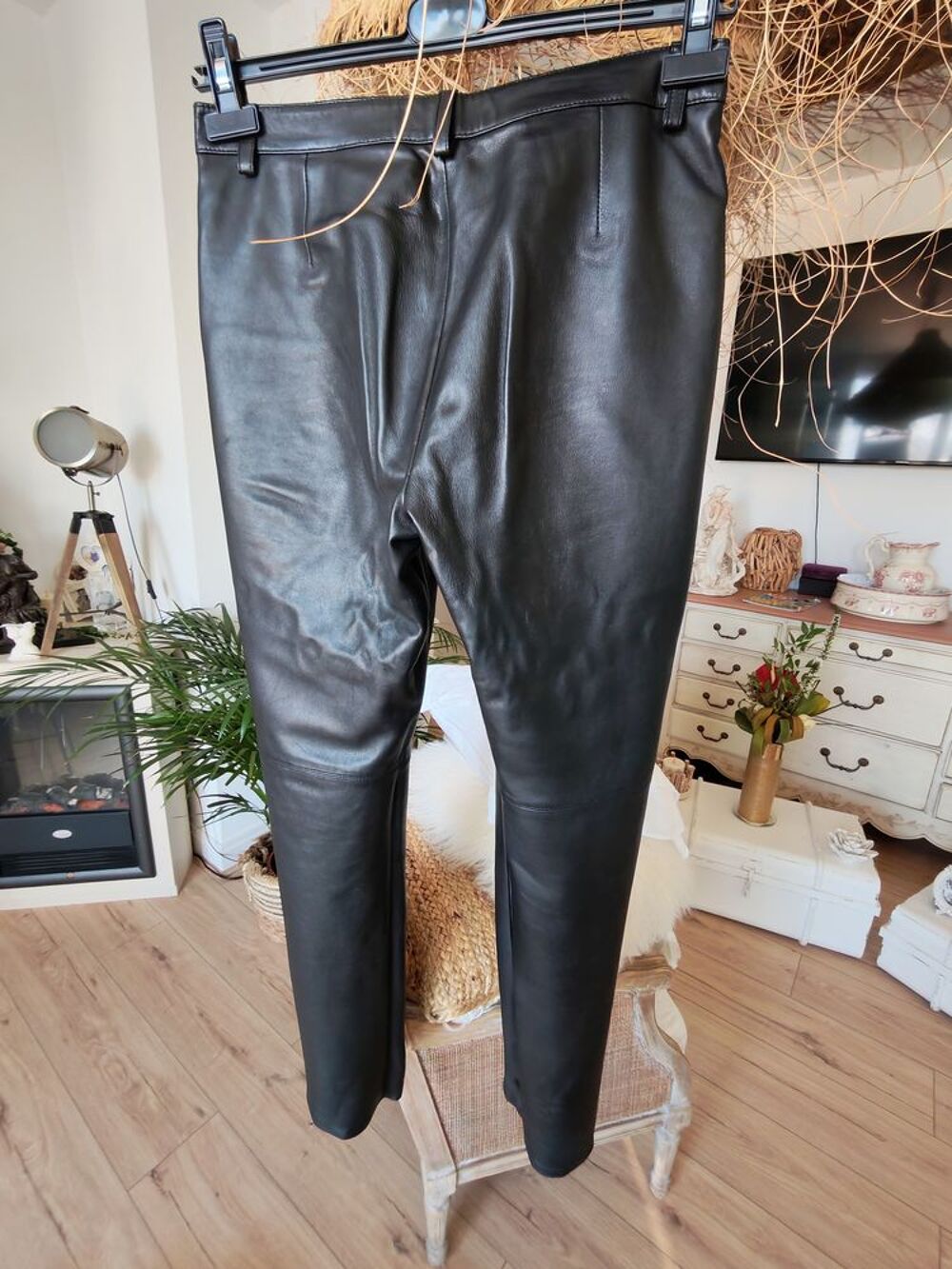 Pantalon femme cuir noir marque inspirations T 40 Vêtements