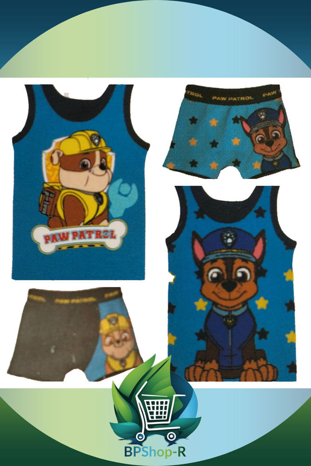 Lot de 2 cale&ccedil;ons et 2 Marcels Nickelodeon Pat Patrouille Vêtements