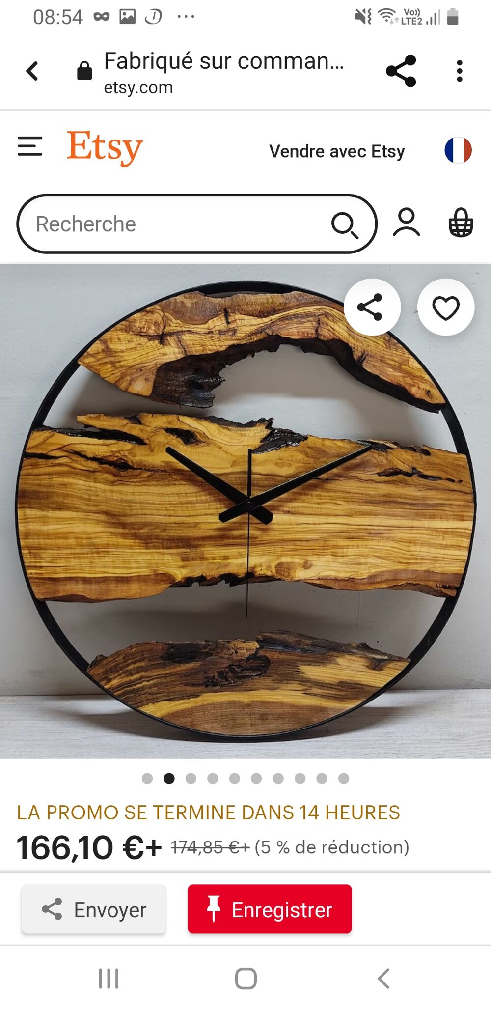 Horloge rustique artisanale Dcoration