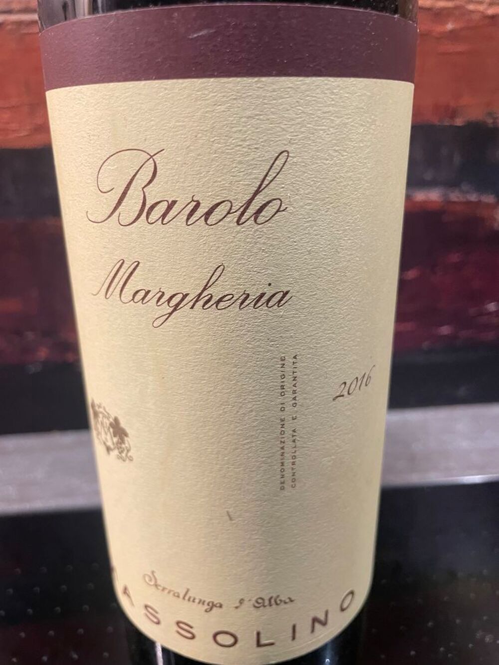 1 Bt BAROLO MARGHERIA 2016 - Massolino Piemont 95pk Cuisine