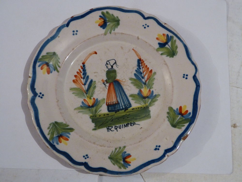 ASSIETTE HR QUIMPER bretonne au tablier 