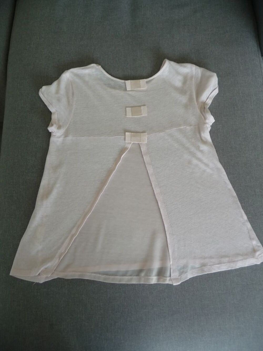 Tee-shirt rose clair avec n?uds au dos 34-36 marque ETAM Vêtements
