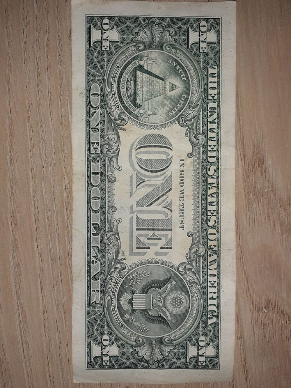 Un billet de 1 dollar de 1995 