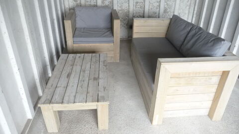 salon de jardin 3 pi�ces en sapin recycl� 250 Trappes (78)