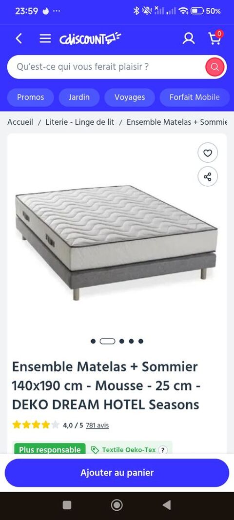 Lit plus sommier Sevran (93)