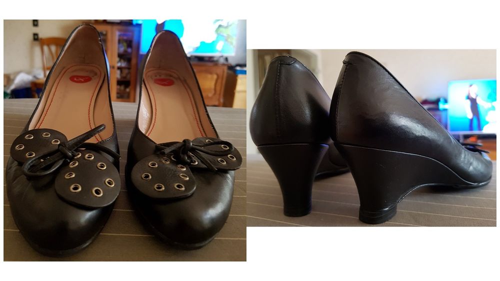 Escarpins en cuir noir - pointure 36
Chaussures
