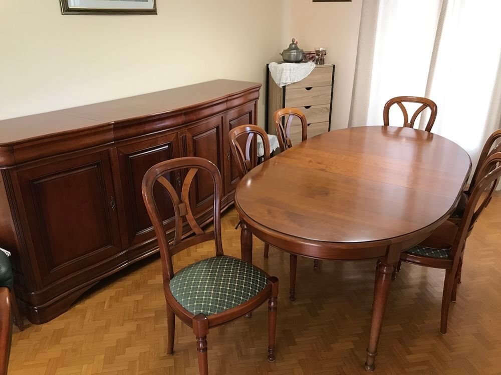 Buffet, table et chaises merisier Meubles