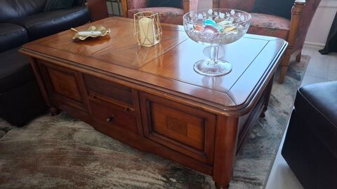 Table basse de salon bar en merisier 200 Troyes (10)