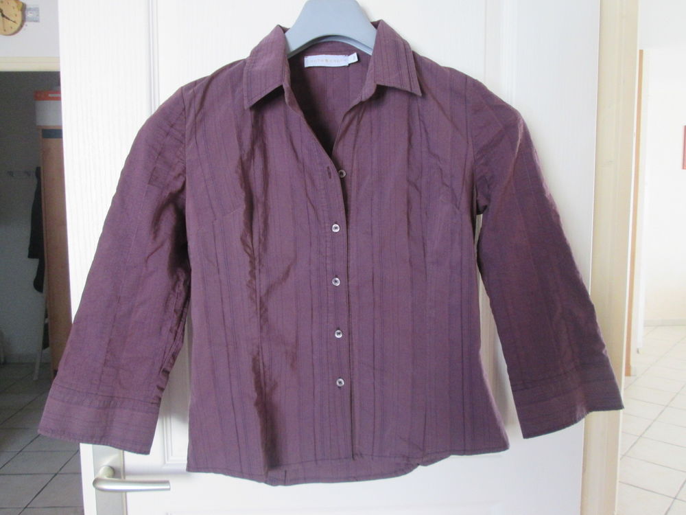 Chemise mauve femme manches 3/4 marque cache cache Vêtements