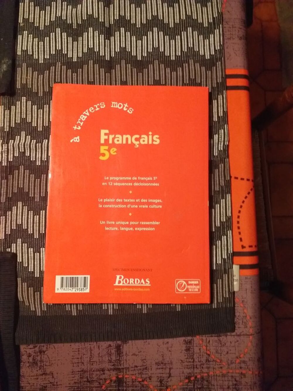 LIVRE FRANCAIS 5 EME BORDAS Livres et BD