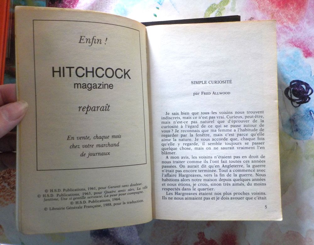 HITCHCOCK pr&eacute;sente HISTOIRES QUI FONT TILT HISTOIRES PIEGEES Livres et BD