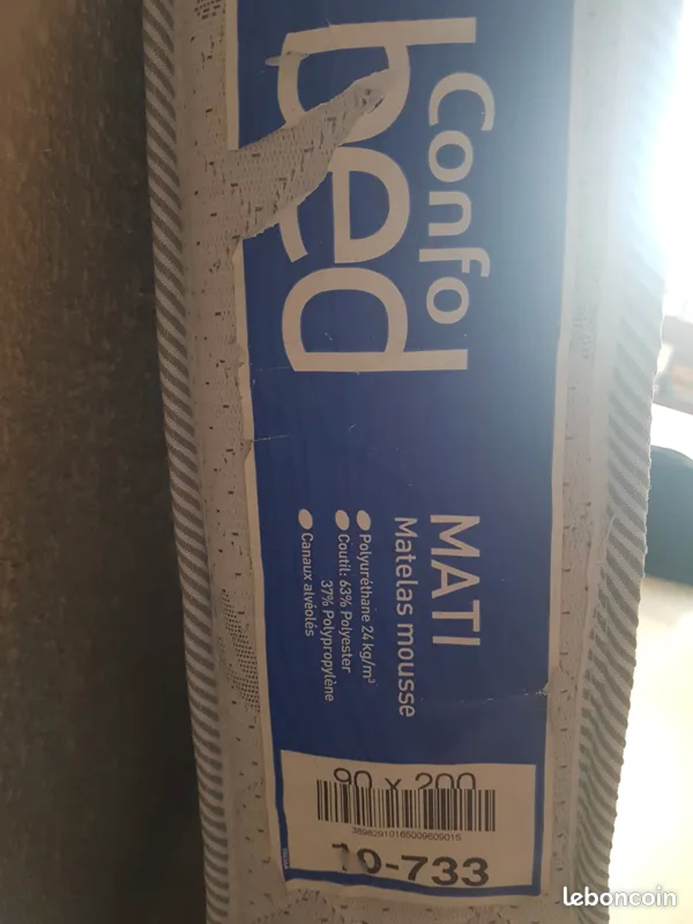 MATELAS MOUSSE CONFOBED MATI 90X200 comme neuf Meubles