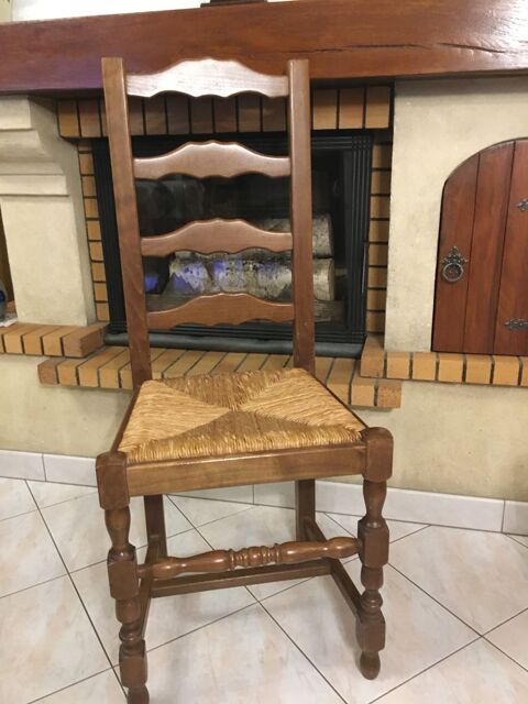 Lot de 4 chaise en chne dessus paille 80 Amnville (57)