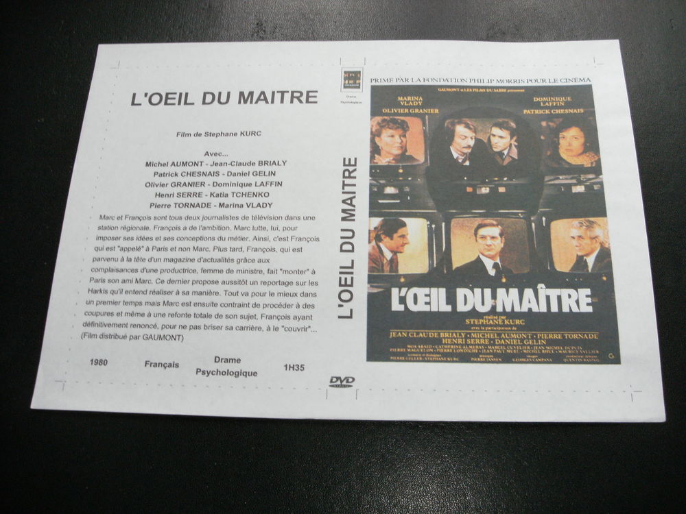Film : " L 'oeil du maitre " DVD et blu-ray