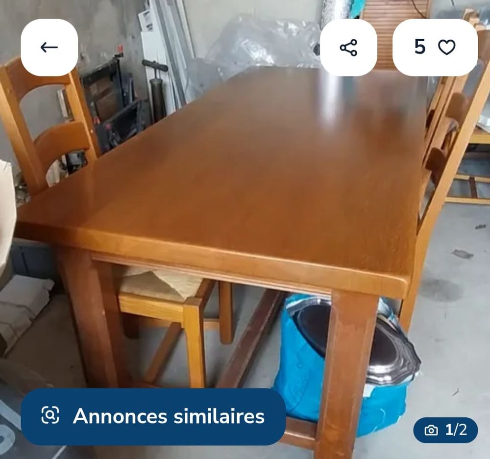 Table de salle a manger ch&ecirc;ne massif Meubles