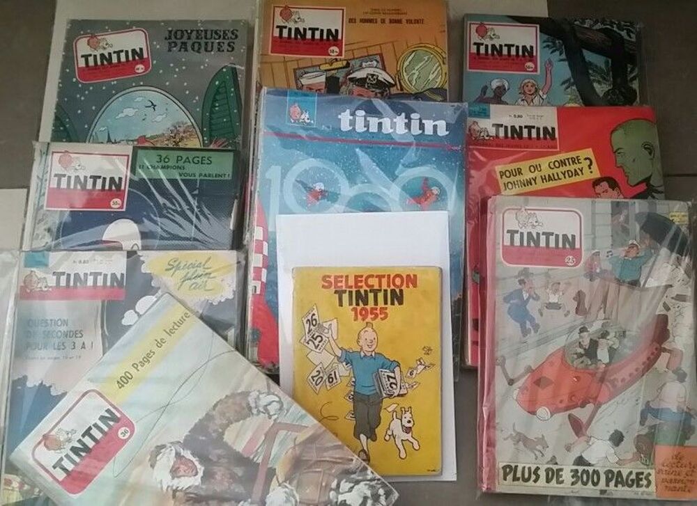 TINTIN journal BD collection herg&eacute; rare Livres et BD