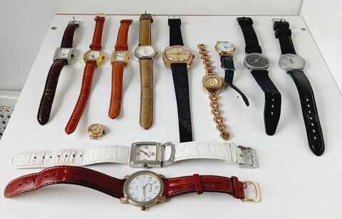 Lot de 12 montres vintage  Timex, Electric, Braun, Alexis Barthelay - Non Test