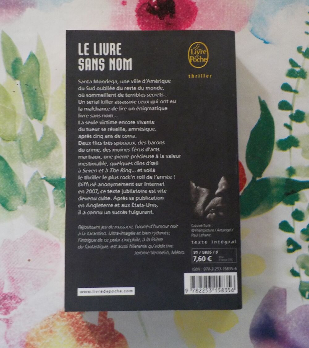 LE LIVRE SANS NOM de ANONYME Ed. Livre de poche Livres et BD