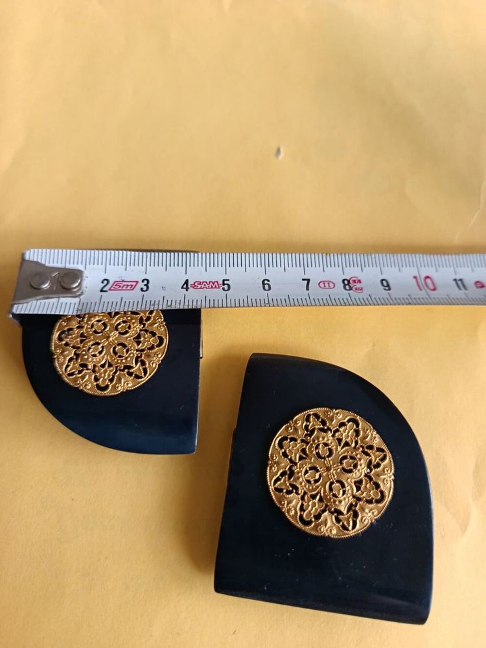 Fermoir de Prestige XXL Motif Dor&eacute; en Relief 5 cm - N&deg;5 