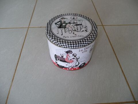 Boite ronde m�tal Paris Londres NYC Italie 12 Celles-sur-Belle (79)