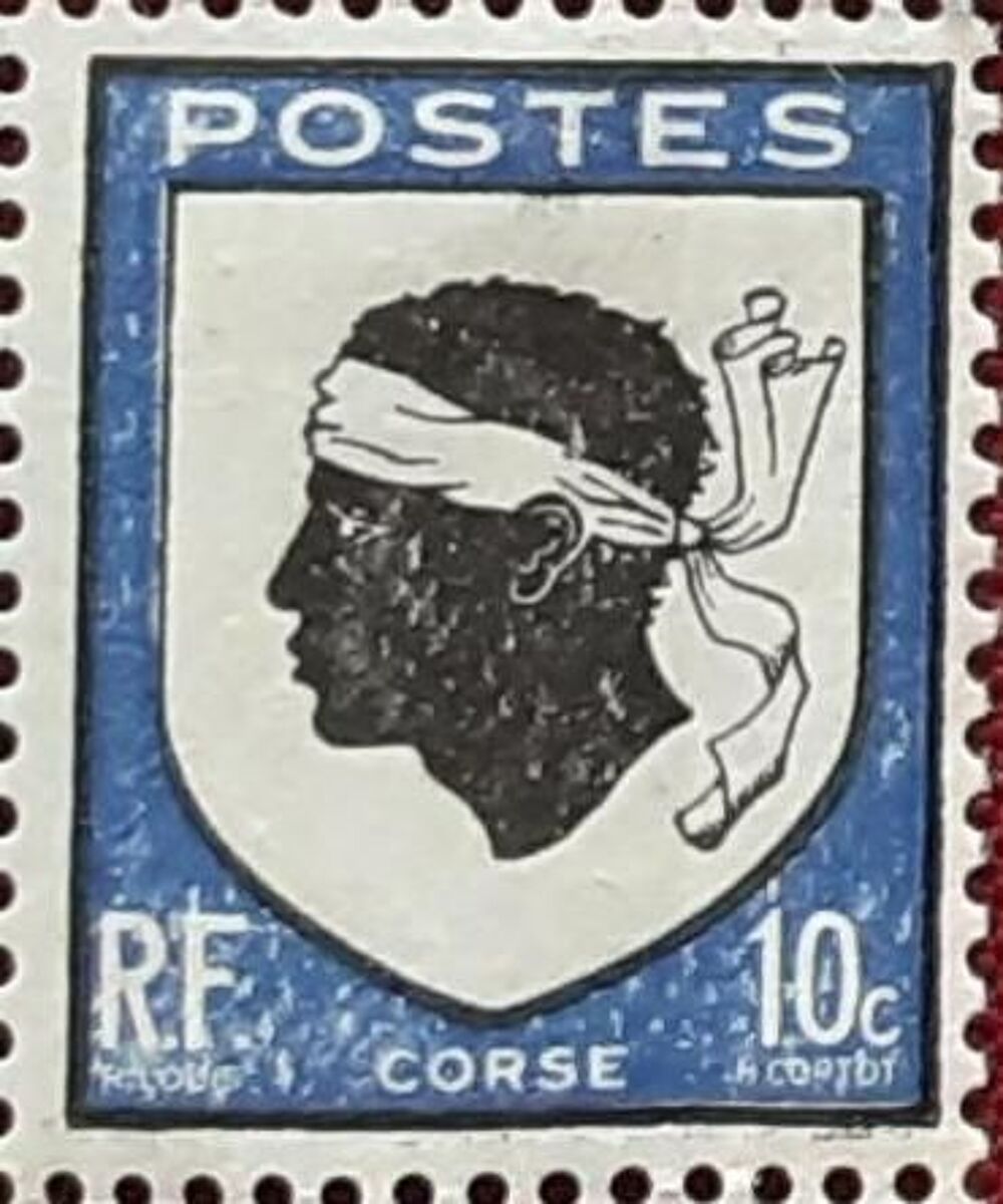 TIMBRES &agrave; collection Corse 10c 