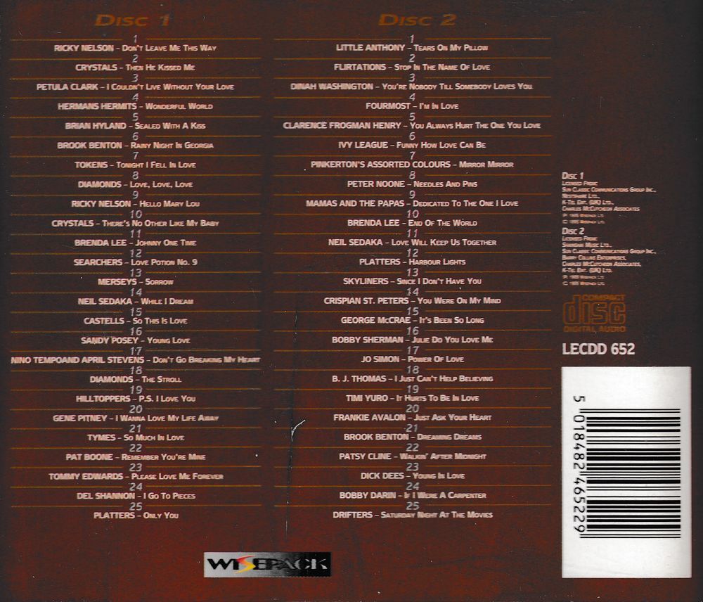 CD Love Songs Volume 1 Compilation CD et vinyles