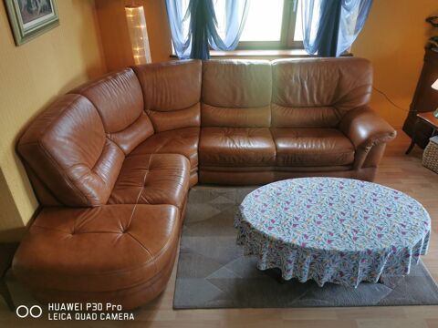 canap� salon d'angle en cuir en bon �tat 250 Heidwiller (68)
