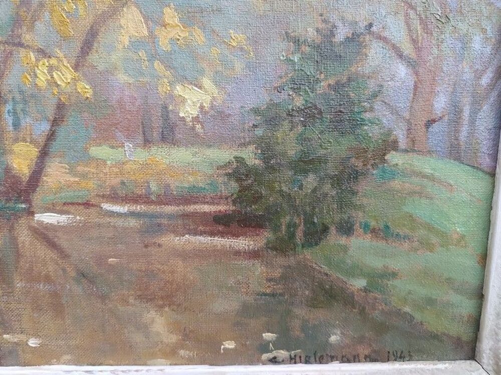 Charles Hirlemann Tableau Paysage L'Orne en Automne 