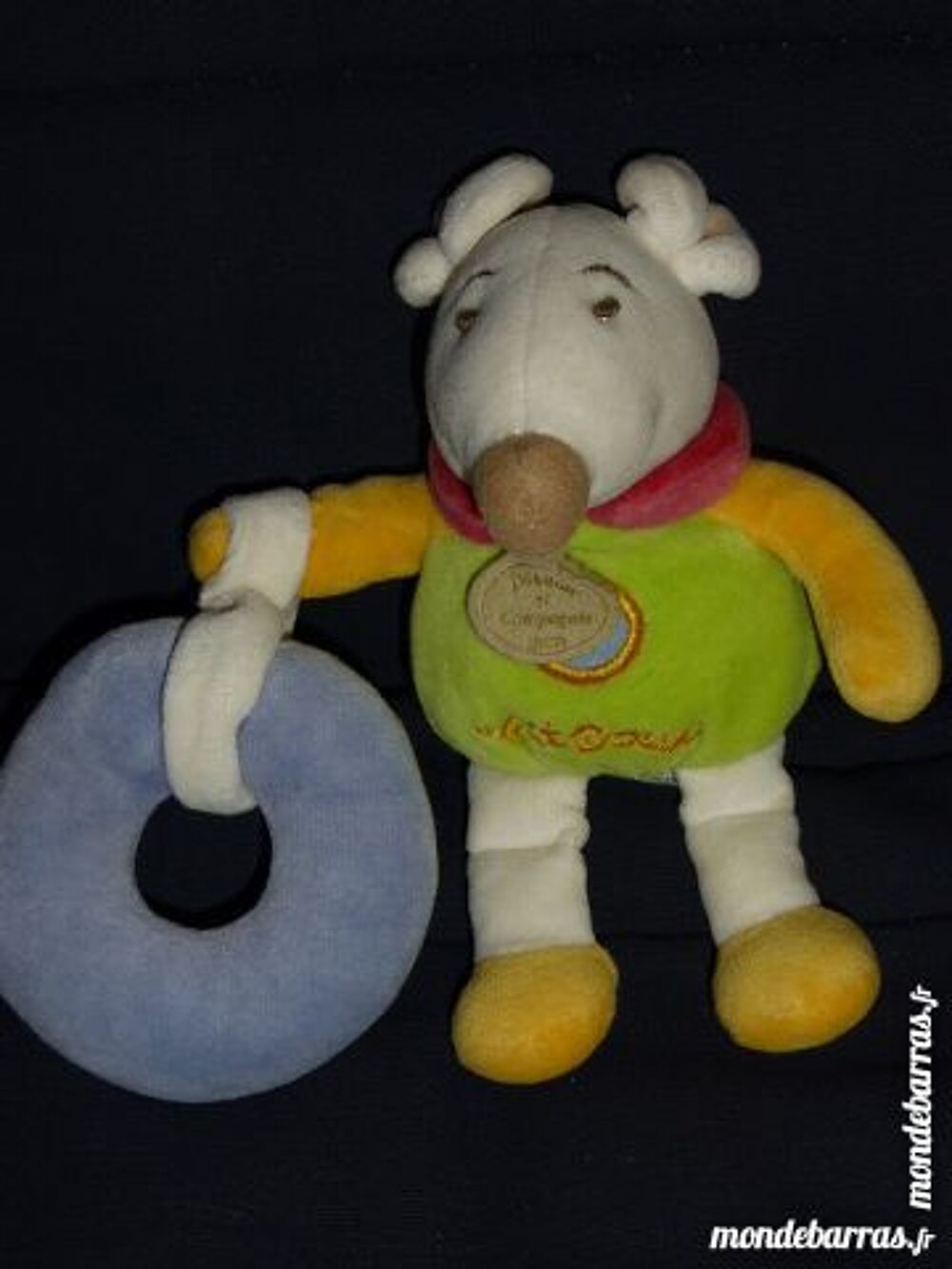 DOUDOU et COMPAGNIE Souris Blanche P'tit Doux Puériculture