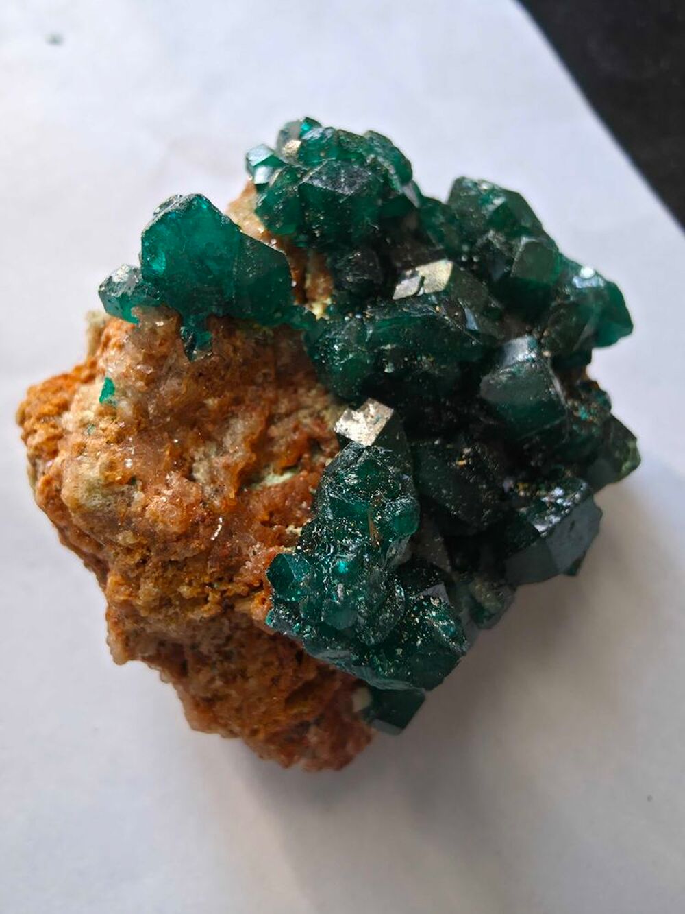 Dioptase Cristallis&eacute;e Vert Emeraude-Katanga RDC-39g 