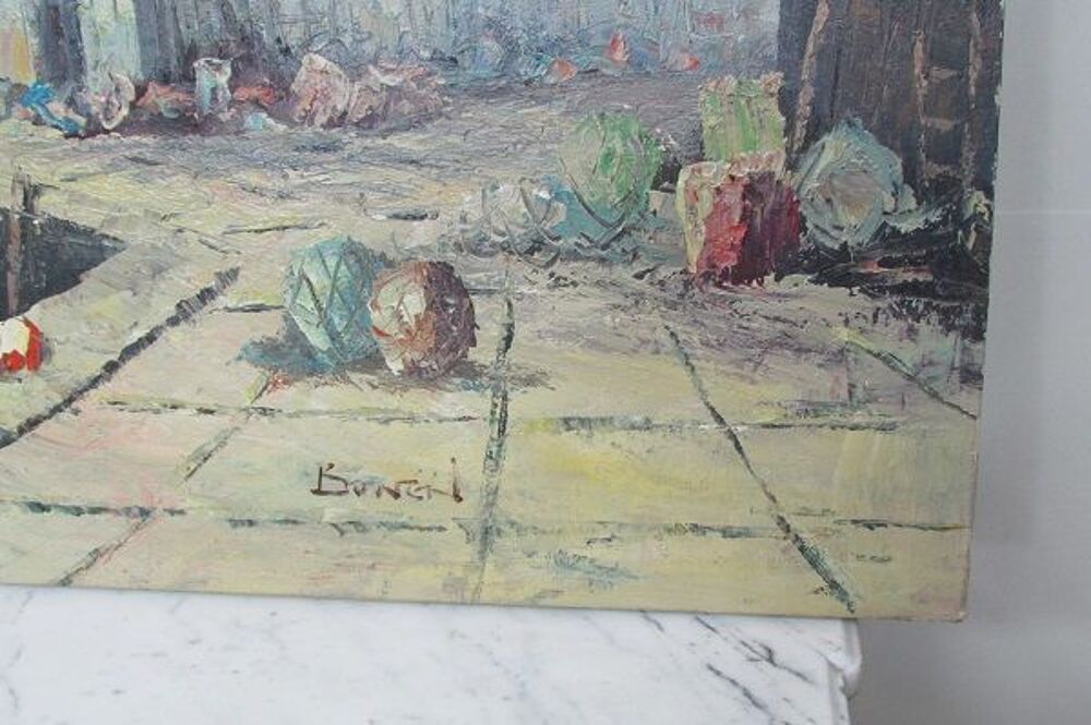 Tableau marine , peinture &agrave; l'huile, sign&eacute;e BONEN Décoration