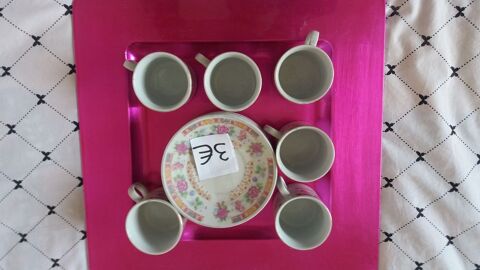 6 Jolies tasses � caf� avec soucoupe 3 Saint-Bris-le-Vineux (89)