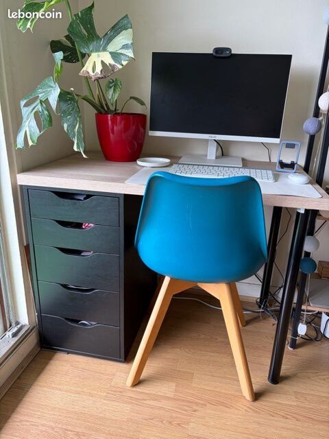 Bureau IKEA bois avec caisson de rangement noir
Paris 12 (75)