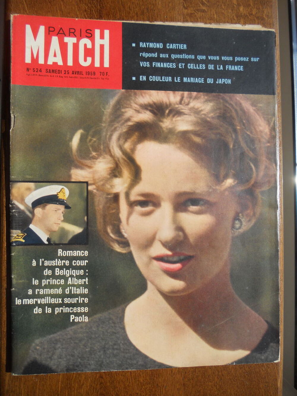 PARIS MATCH LE MERVEILLEUX SOURIRE DE LA PRINCESSE PAOLA1959 Livres et BD
