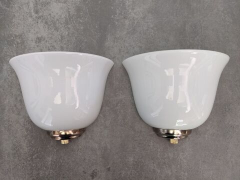 Paire de 2 APPLIQUES style MAZDA art déco 20 x 16 x 10 cm ch 155 Marseille 13 (13)