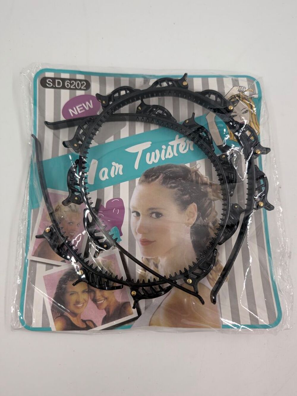Lot de 2 serres t&ecirc;te avec pinces neuf sous blister Vêtements